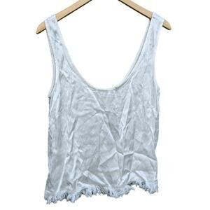 NWT Lulu's Boho Slinky White Neutral Beach Costal Tassel Top Festival S Airy